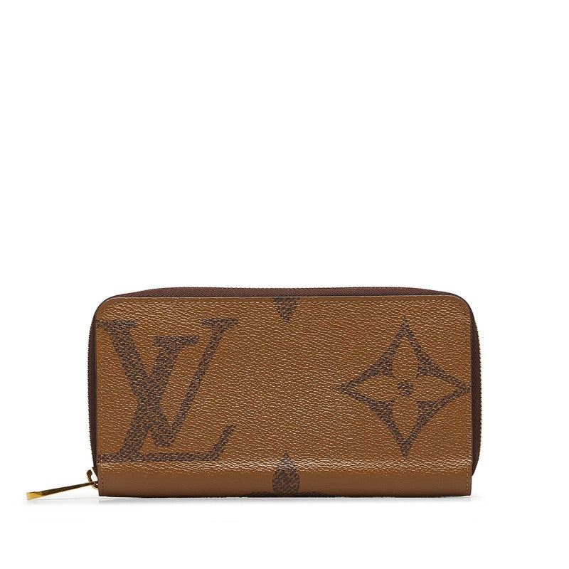 Louis Vuitton Monogram Giant Reverse Zippie Wallet Long Wallet M69353 Brown PVC Leather Louis Vuitton