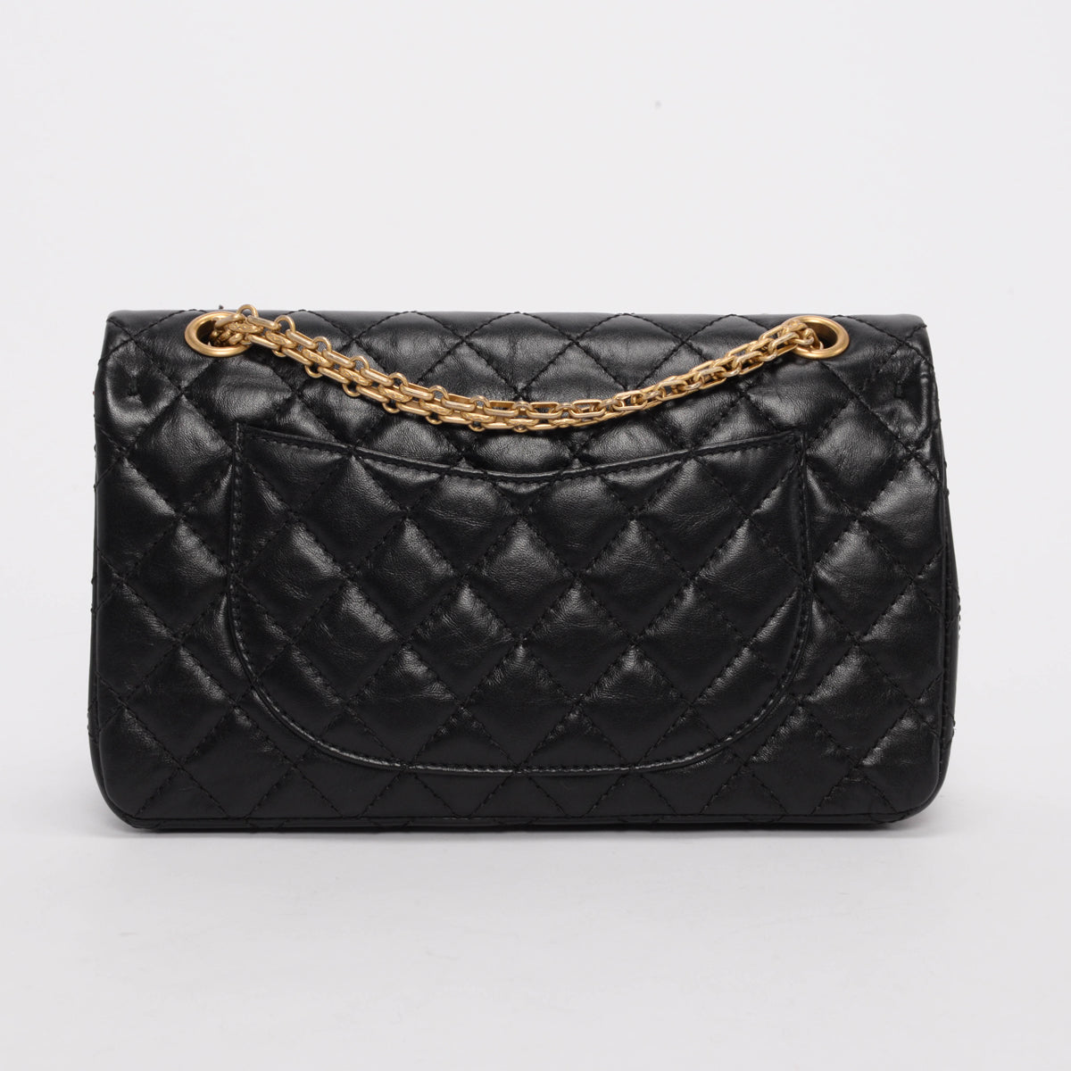 Chanel Black Distressed Calfskin 2.55 Reissue Handbag - Rovelle Bags