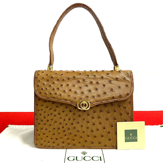 Gucci Old Gucci Ostrich Handbag