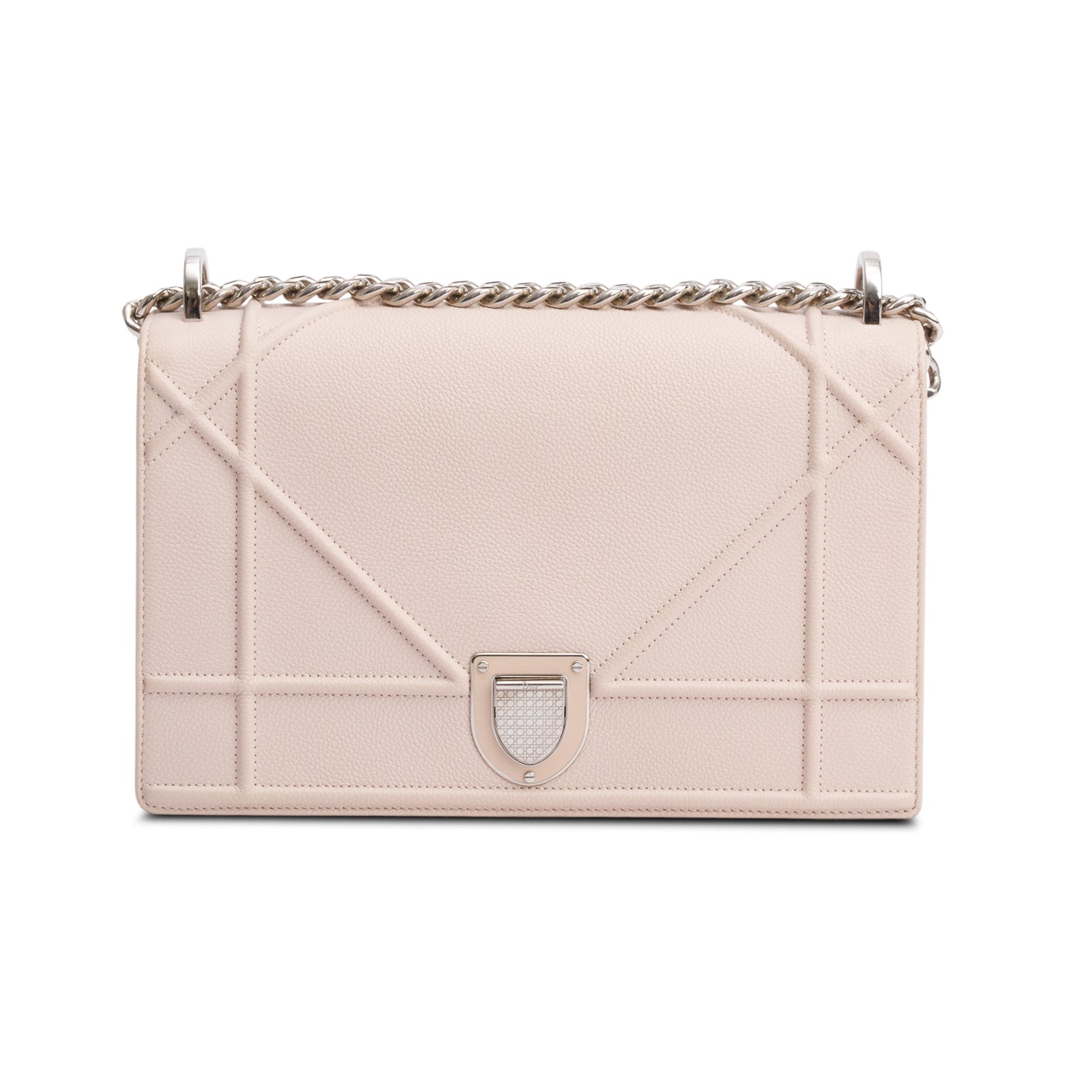 Christian Dior Pink Calfskin Leather Medium Diorama Flap Bag