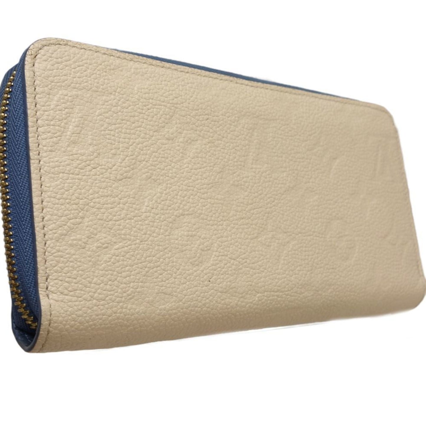 Louis Vuitton blue Jean Leather Long Wallet (Bi-Fold)