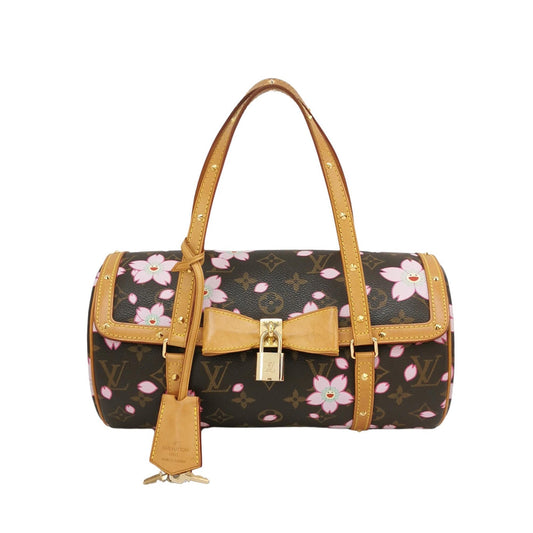 Louis Vuitton x Takashi Murakami Papillon 28 Cherry Blossom Monogram Handbag