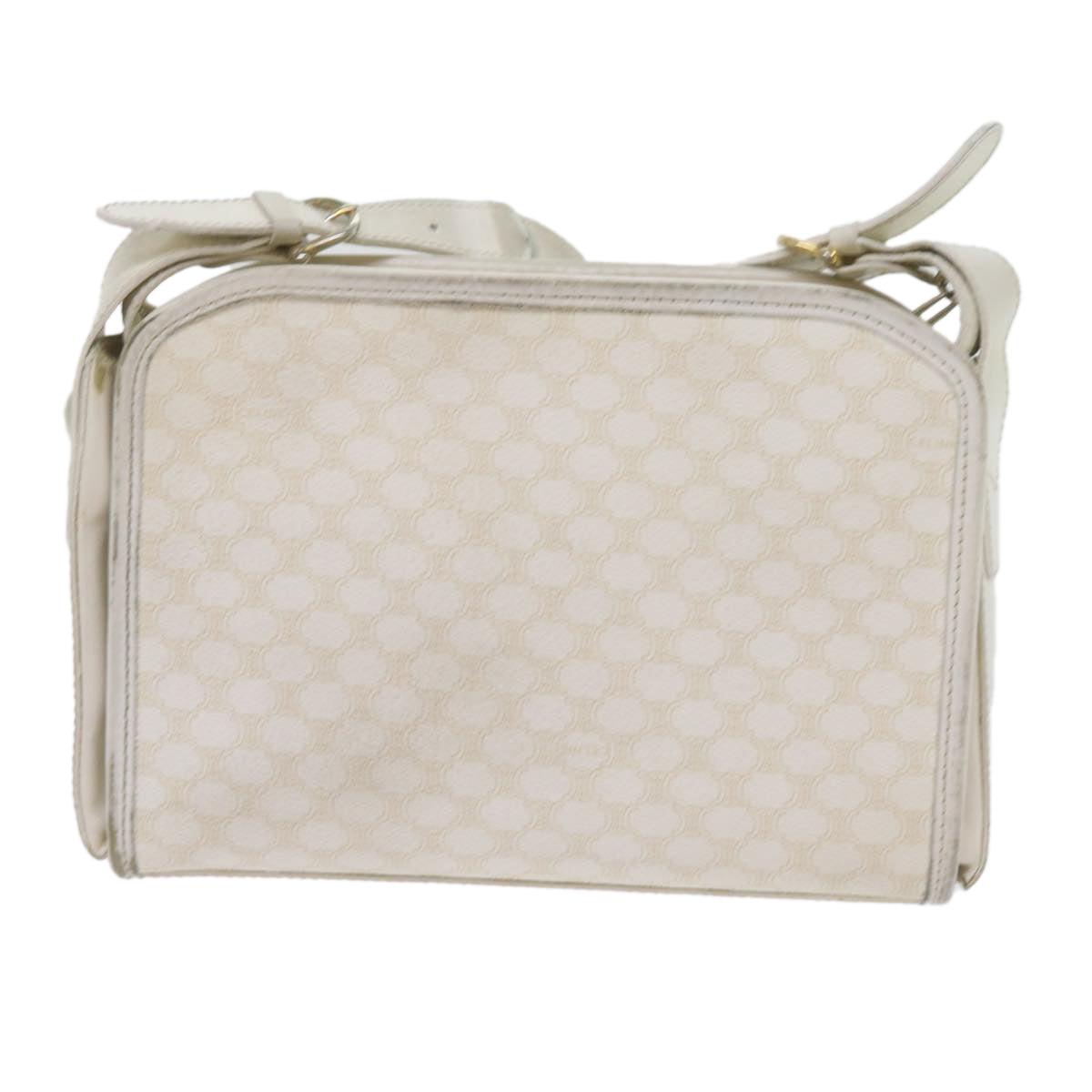Luxury CELINE Macadam Canvas Shoulder Bag PVC Leather Whe 61105