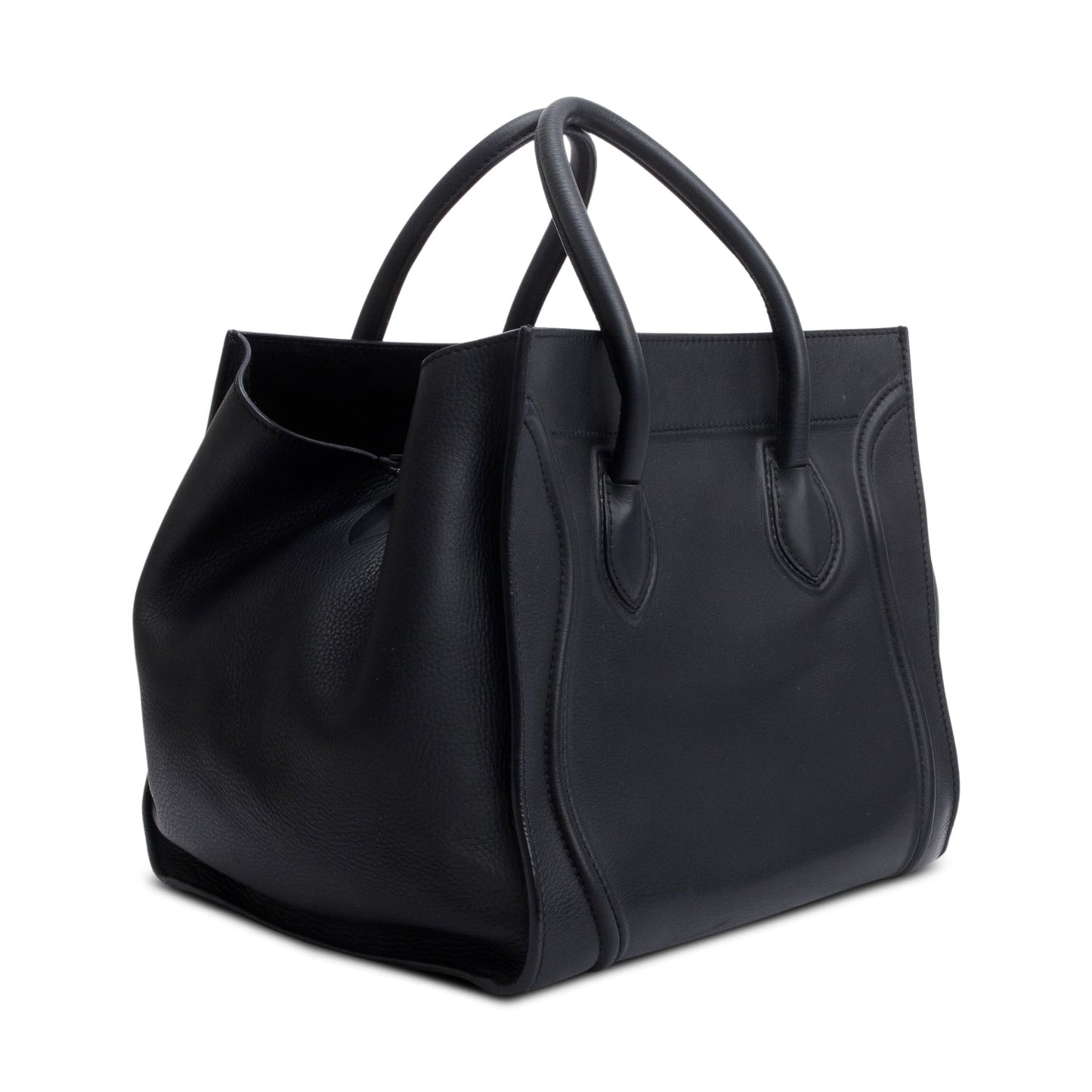 Celine Black Calfskin Leather Medium Phantom Luggage Tote