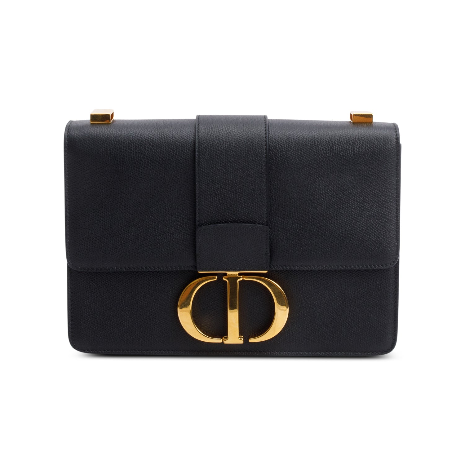 Christian Dior Black Leather Medium 30 Montaigne Bag