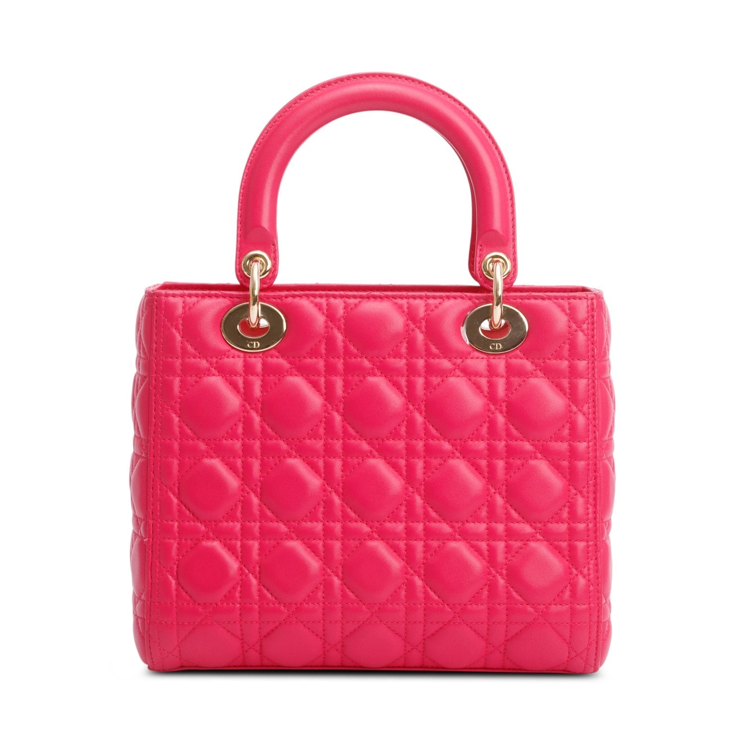 Christian Dior Pink Cannage Lambskin Leather Medium Lady Dior Bag