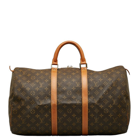 Louis Vuitton Monogram Keepall 50 Boston Bag Travel Bag M41426 Brown