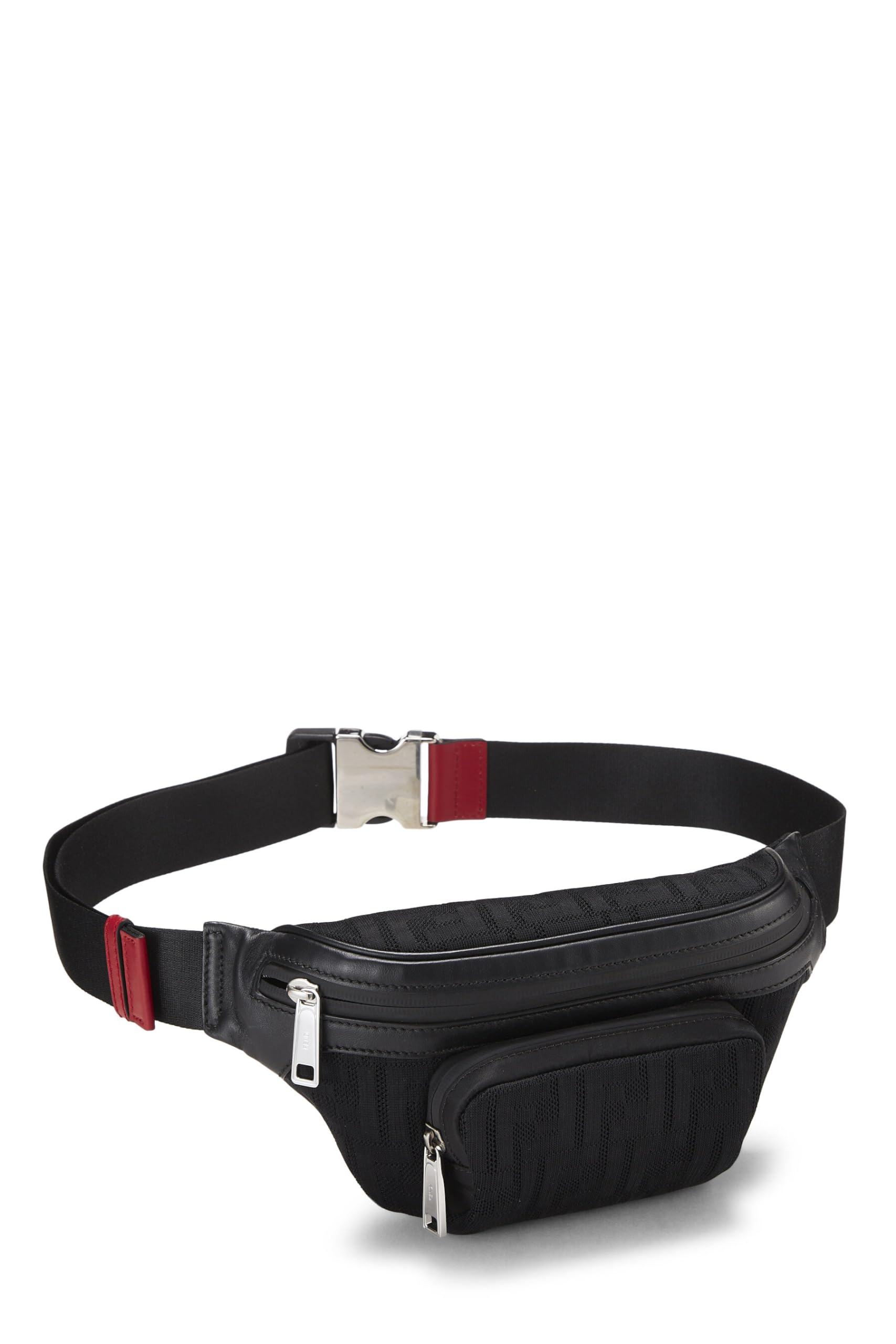 Fendi, Black Mesh Zucca Belt Bag, Black