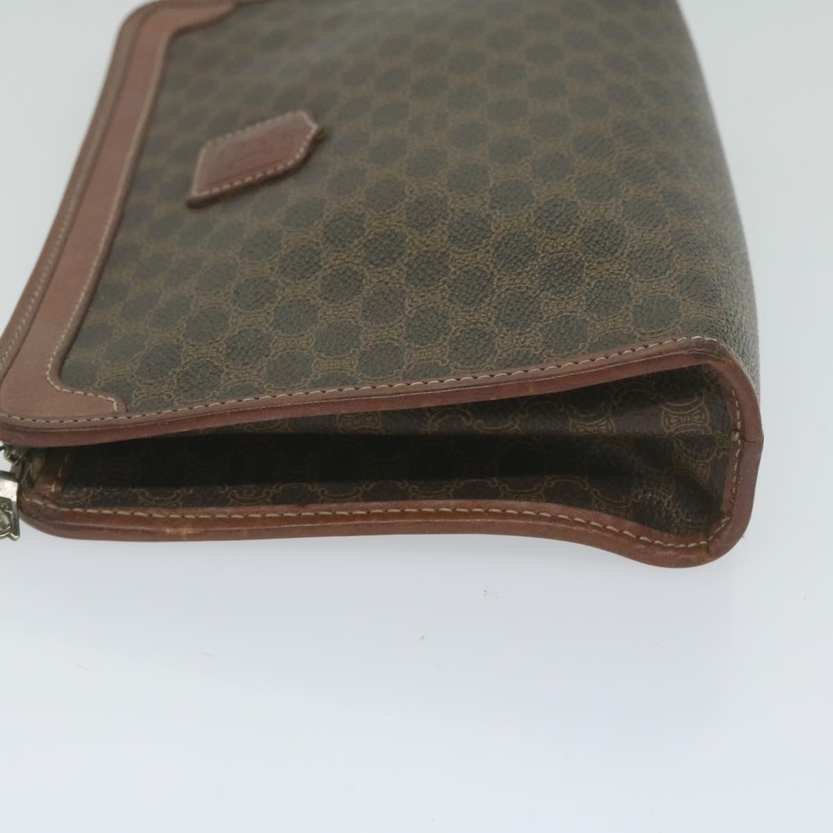Luxury CELINE Macadam Canvas Clutch Bag PVC Brown 61680