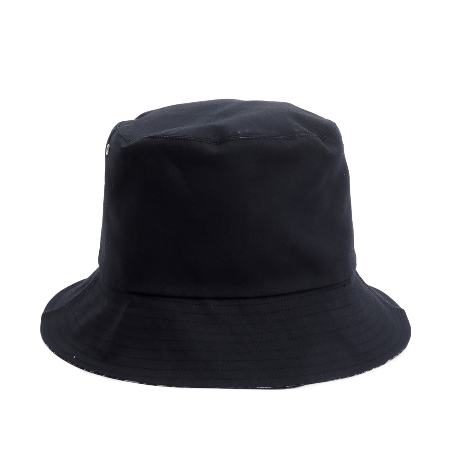 Christian Dior Black Cotton Teddy-D Reversible Small Brim Bucket Hat