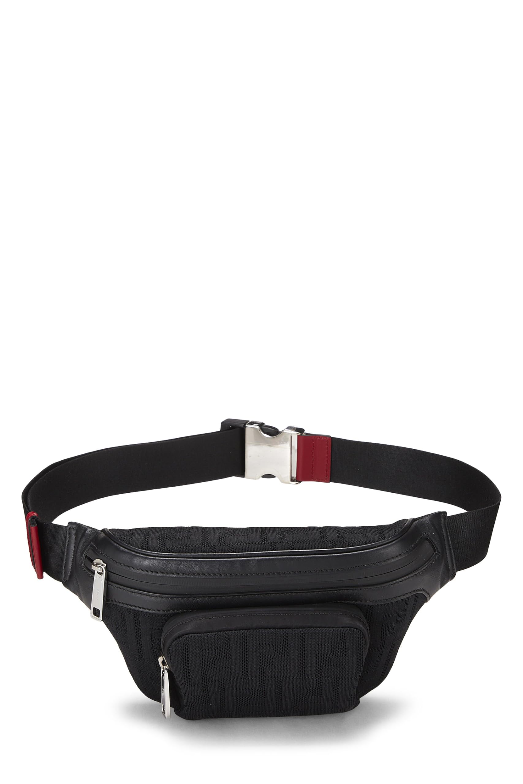 Fendi, Black Mesh Zucca Belt Bag, Black