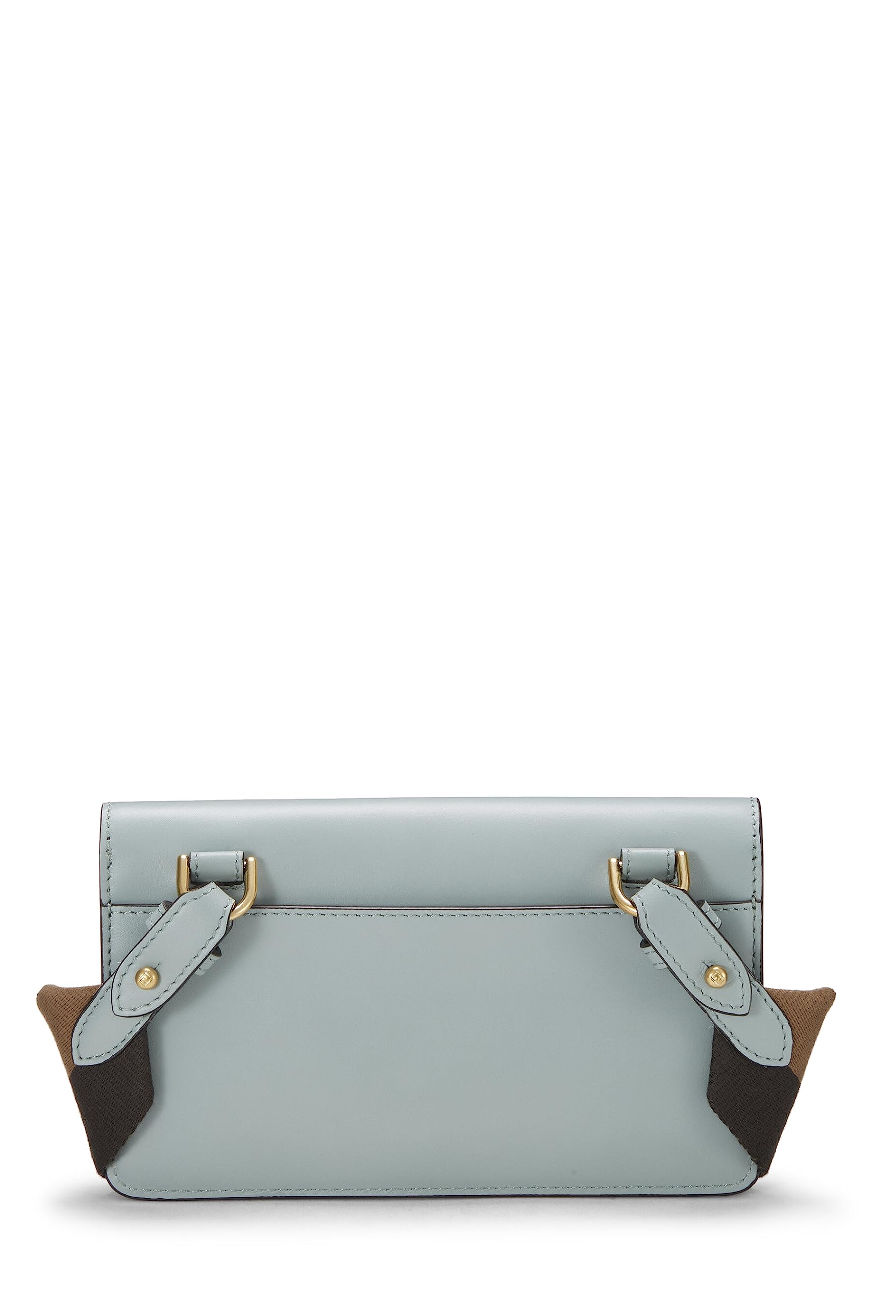 Fendi, Green Leather Flat Baguette Bag Mini, Green