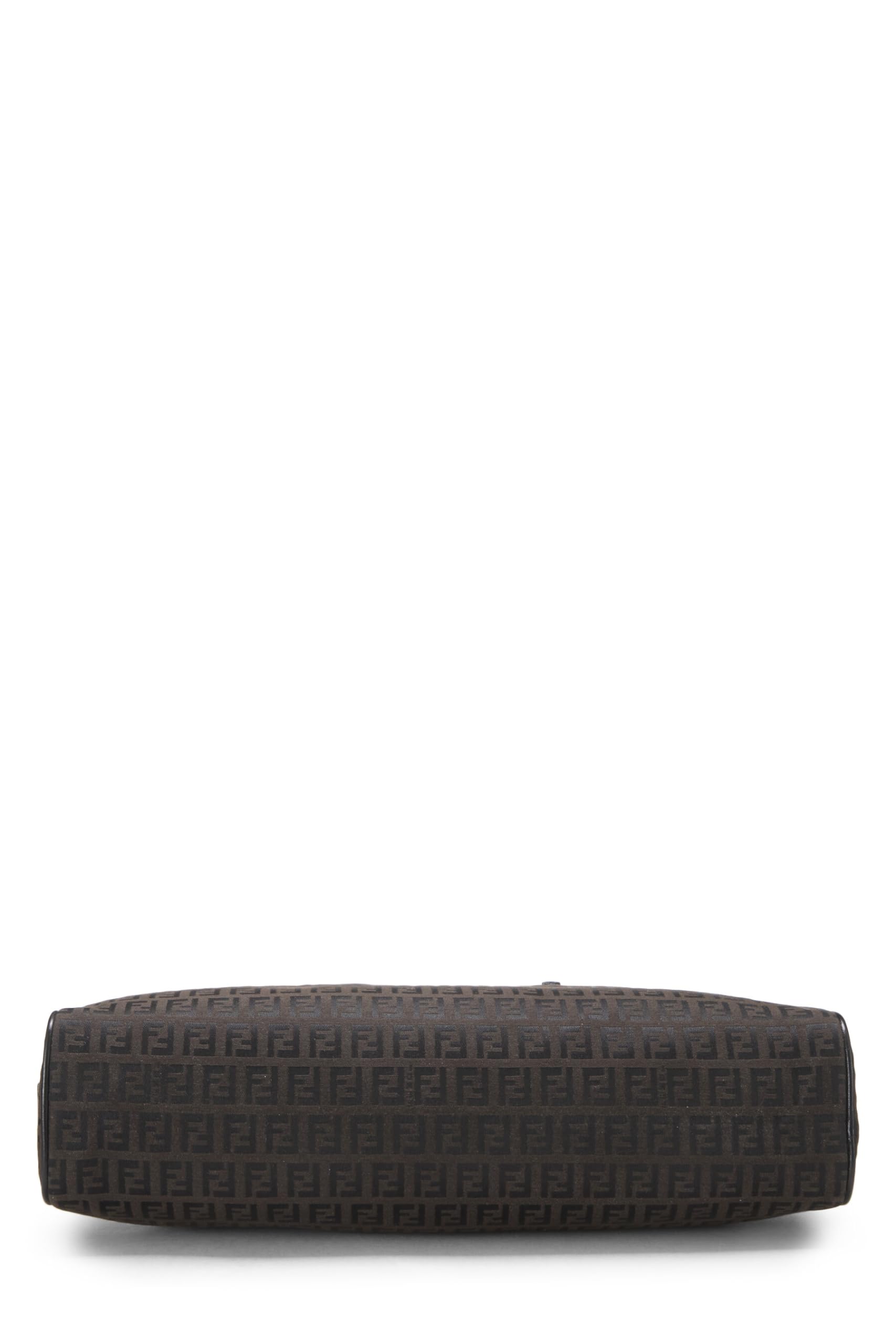Fendi, Brown Zucchino Canvas Handbag Long, Black