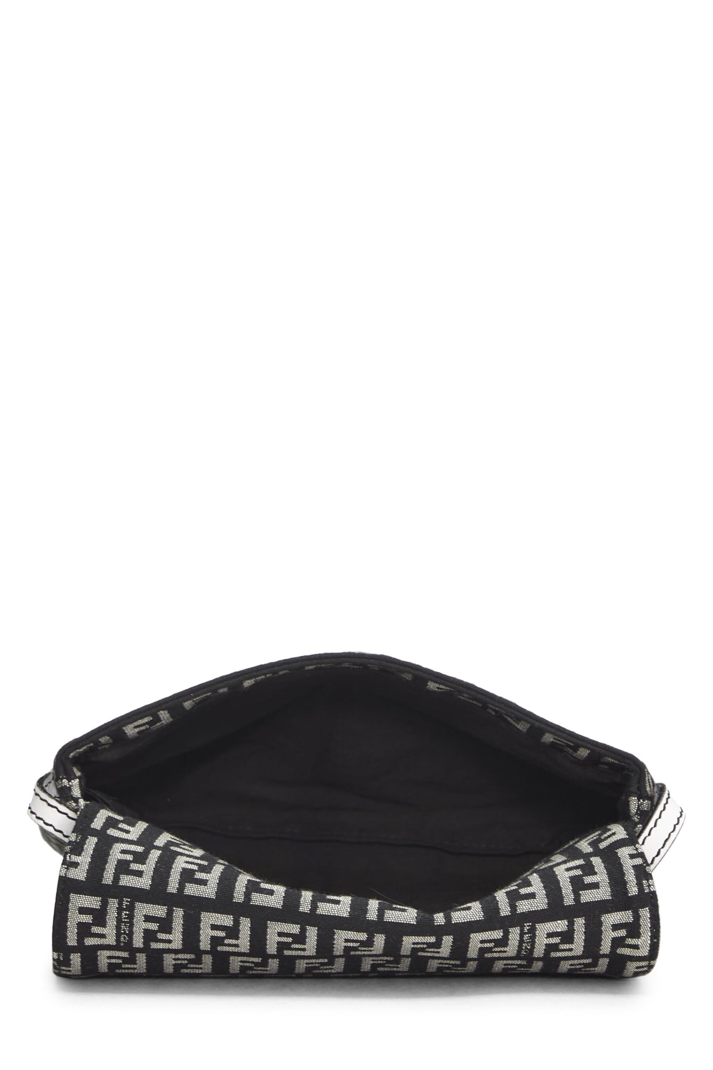 Fendi, Navy Zucchino Canvas Tube Messenger, White
