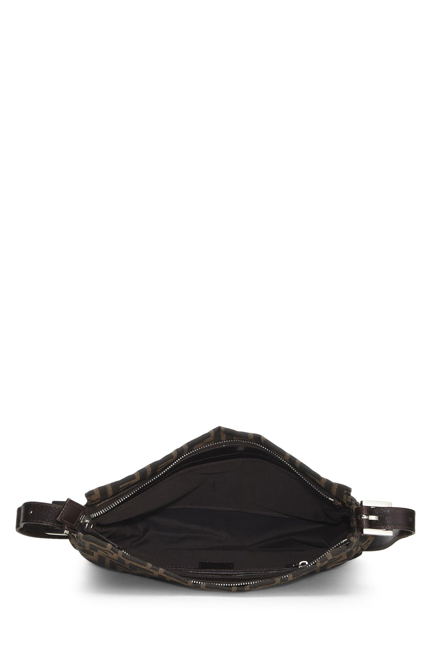 Fendi, Brown Zucca Canvas Shoulder Bag, Brown