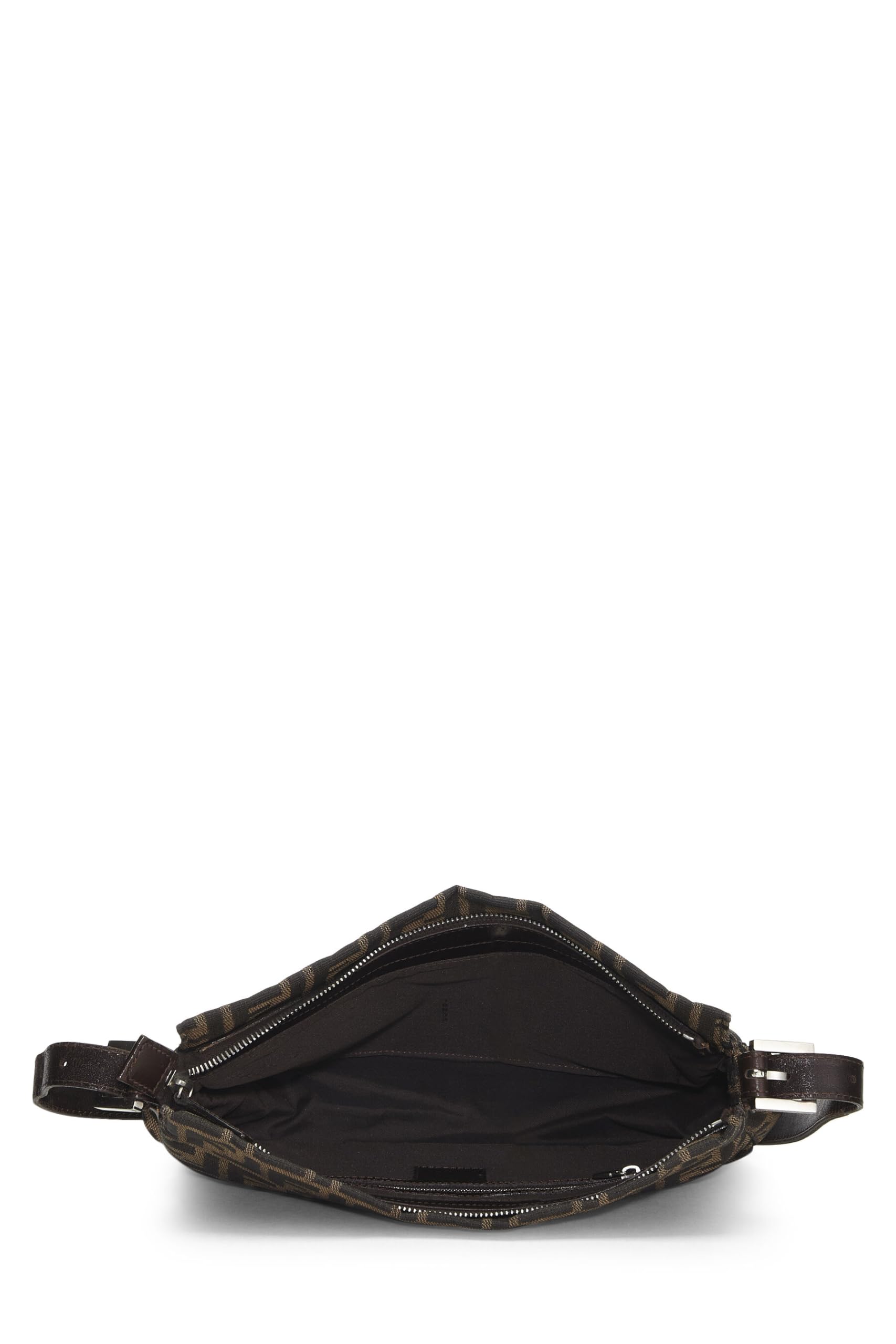 Fendi, Brown Zucca Canvas Shoulder Bag, Brown