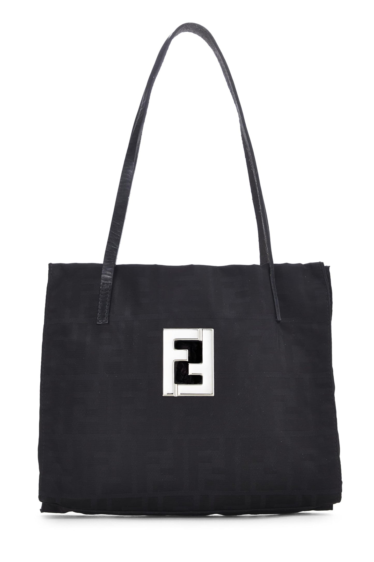 Fendi, Black Zucca Nylon Tote Small, Black