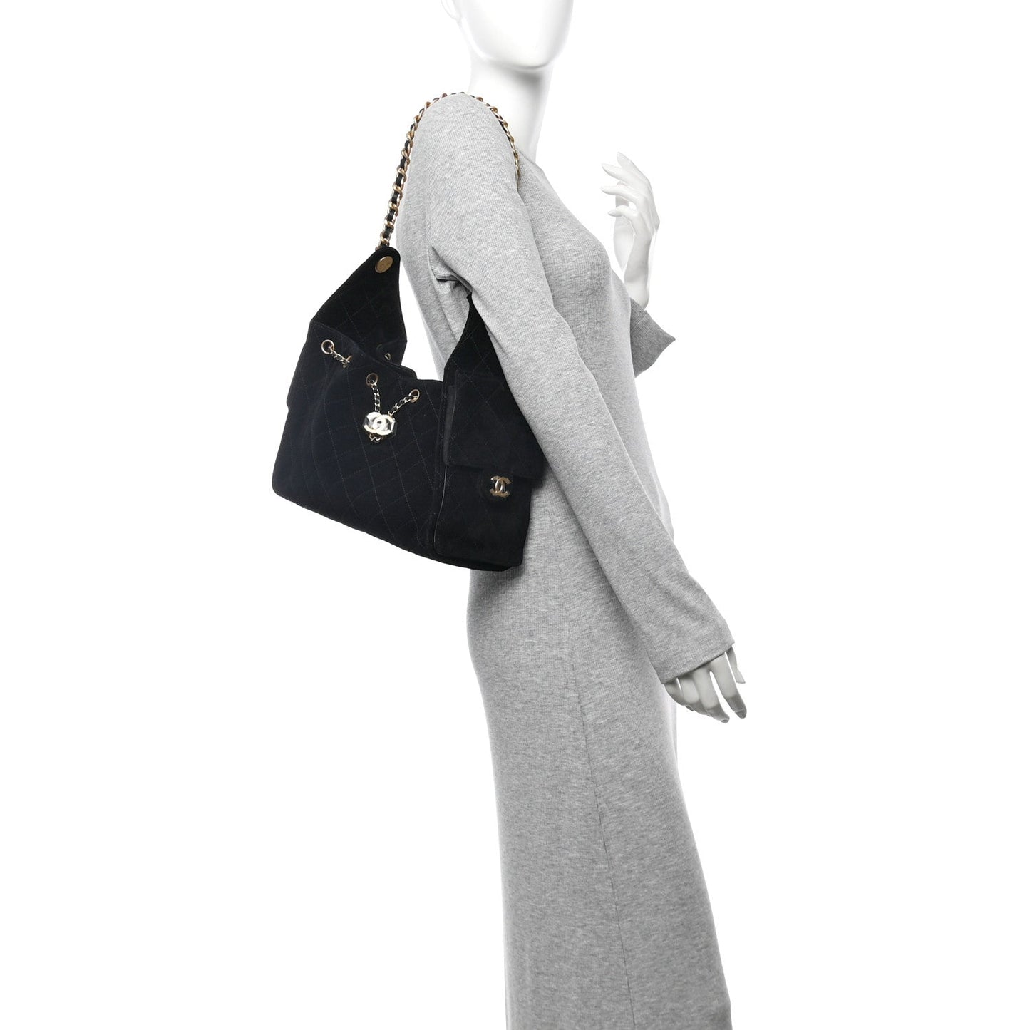 Chanel Suede Quilted Small Chanel 25 Handbag - Rovelle Bags