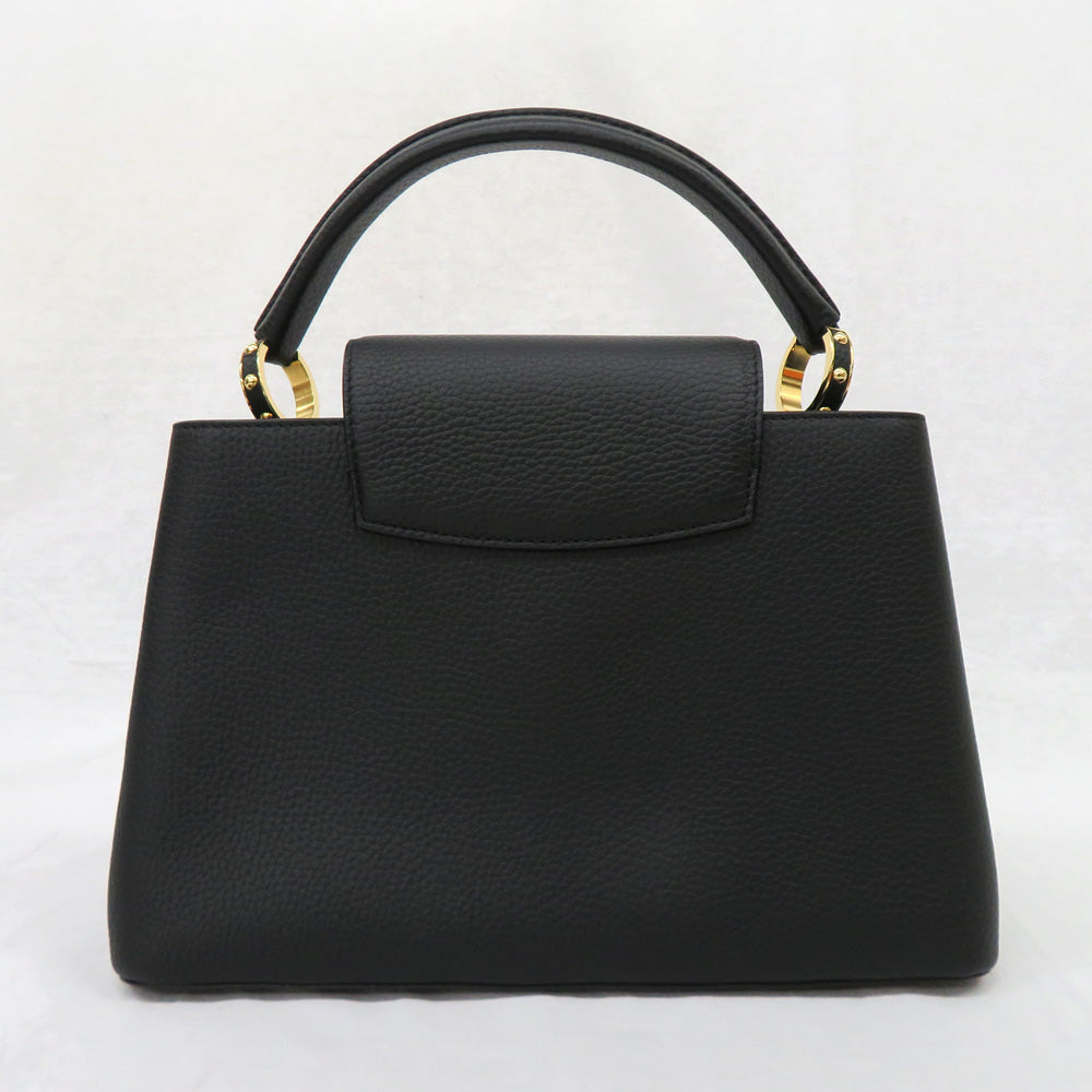 Louis Vuitton Capsine PM M53850 Flower Tinsel Handbag 2WAY Shoulder Bag Noir Black Leather G Quality Wood