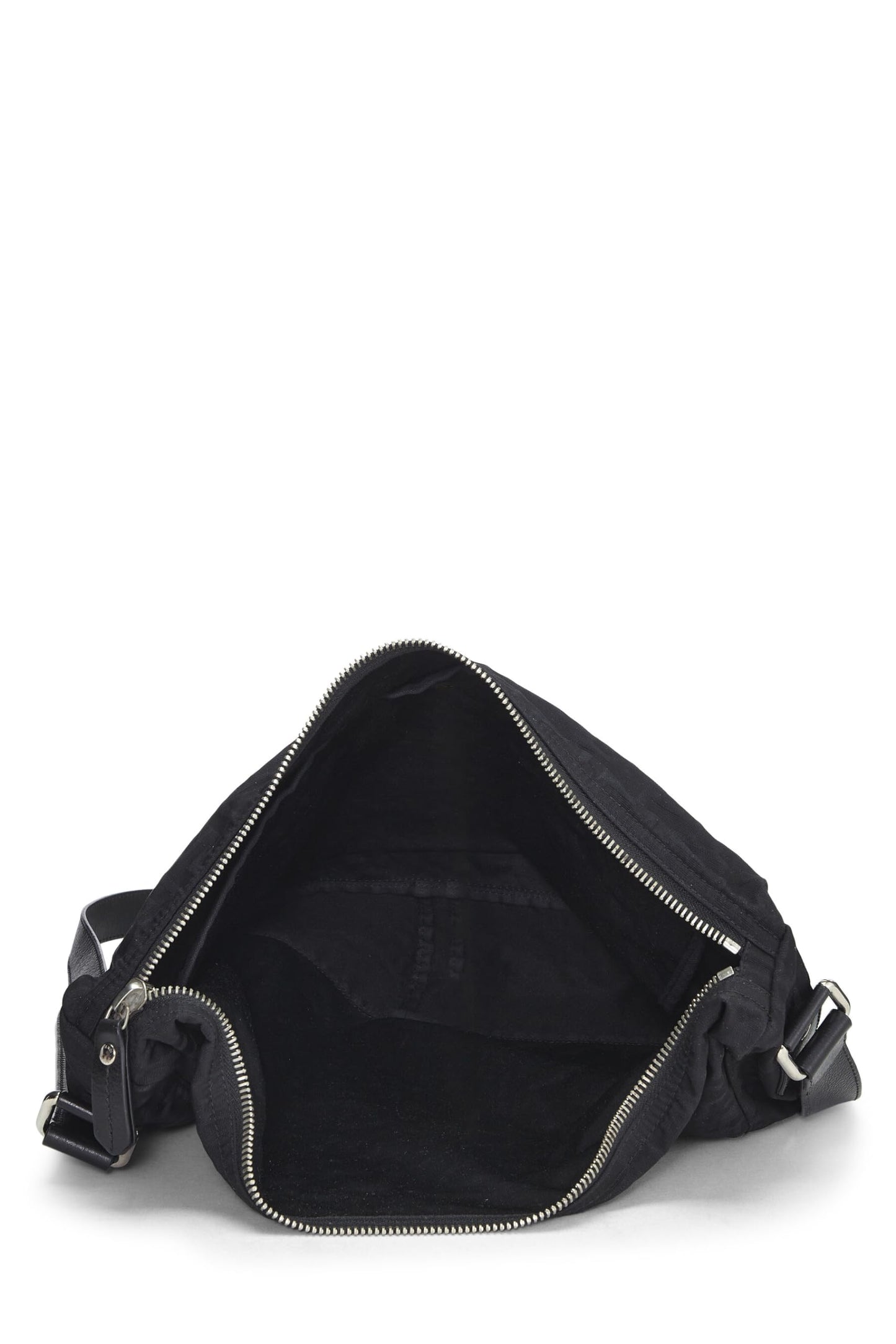 Fendi, Black Zucca Canvas Messenger Bag, Black