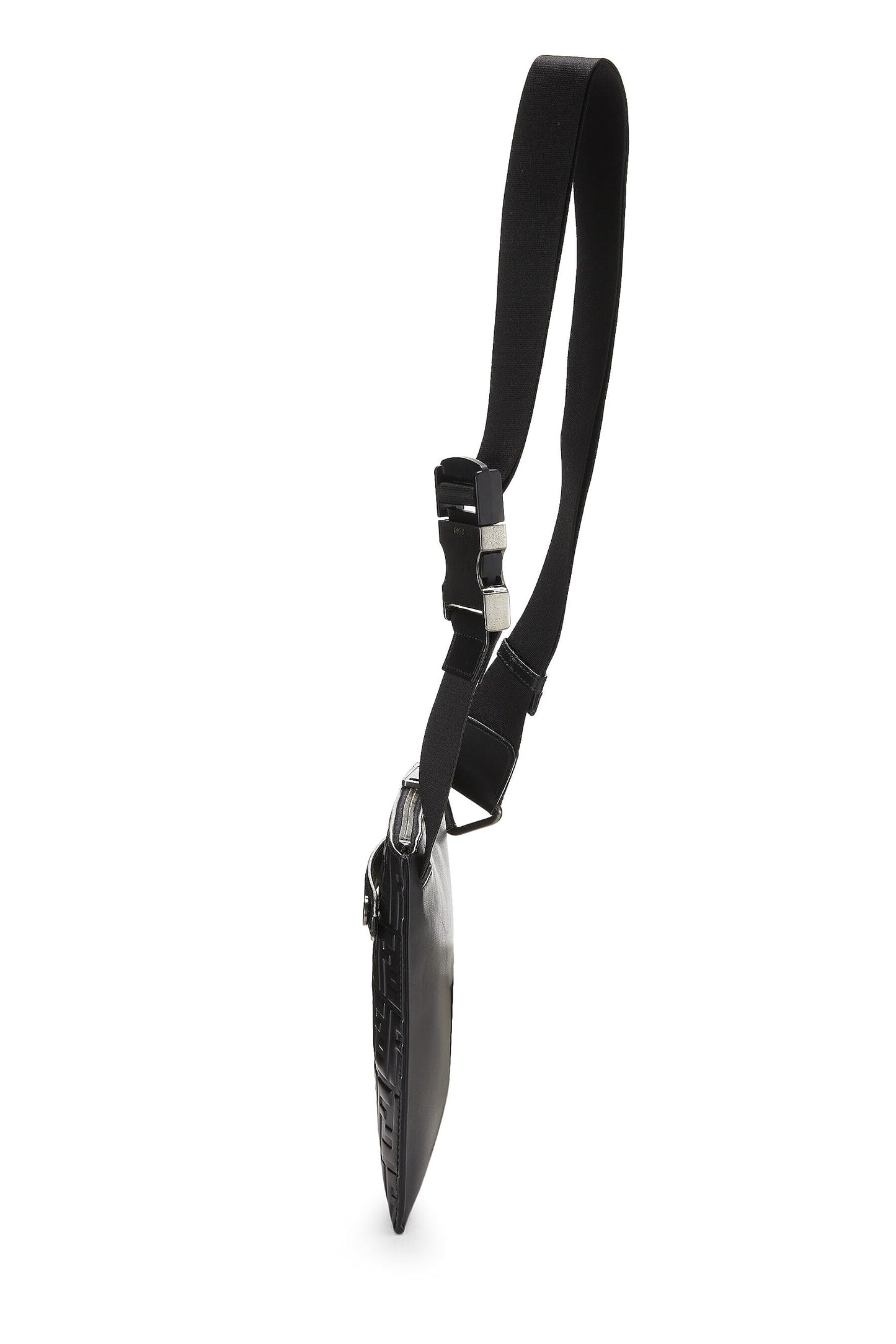Fendi, Black Zucca Leather Waist Pouch, Black