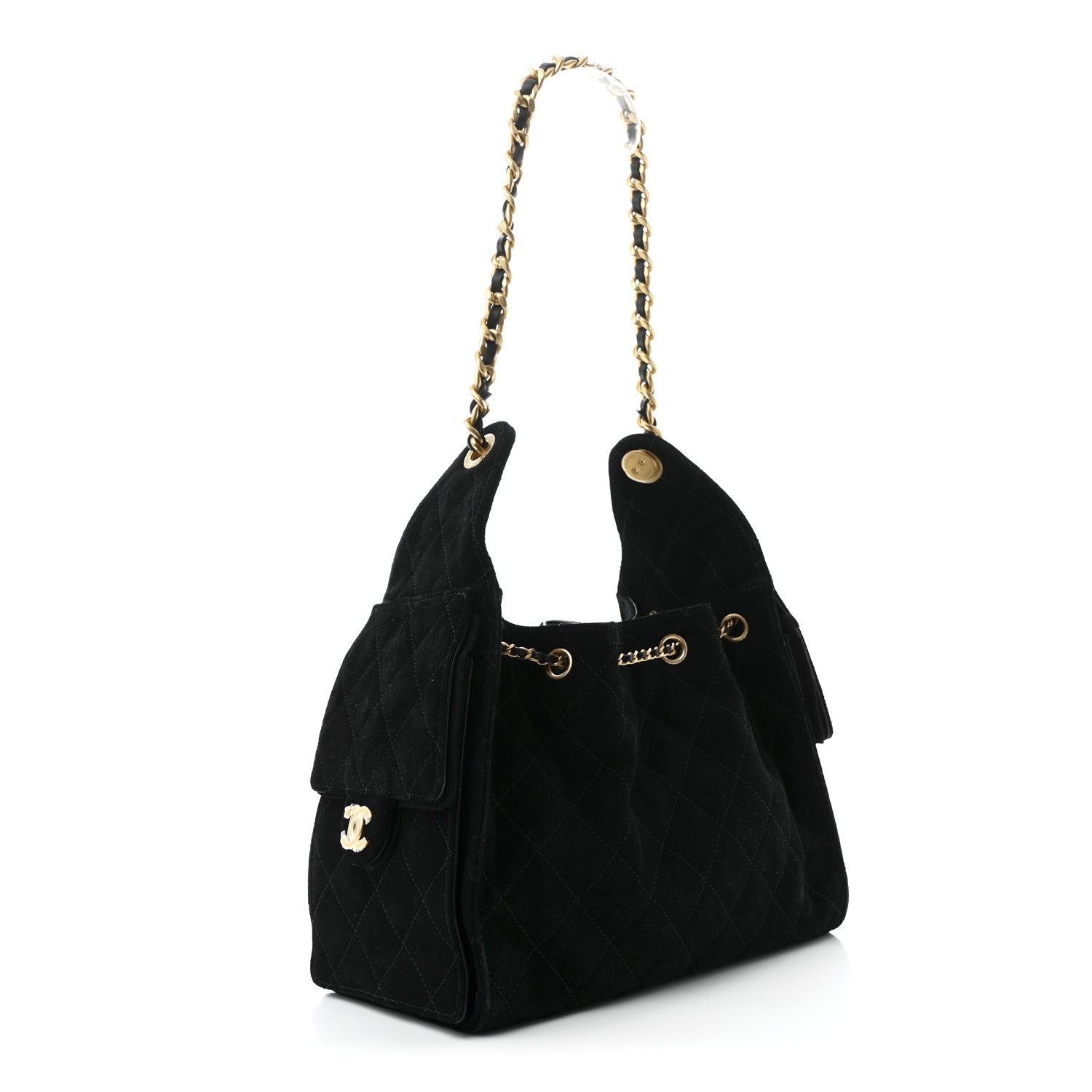 Chanel Suede Quilted Small Chanel 25 Handbag - Rovelle Bags