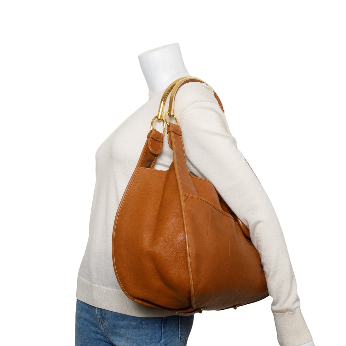 Christian Dior Brown Leather Brandy 61 Hobo