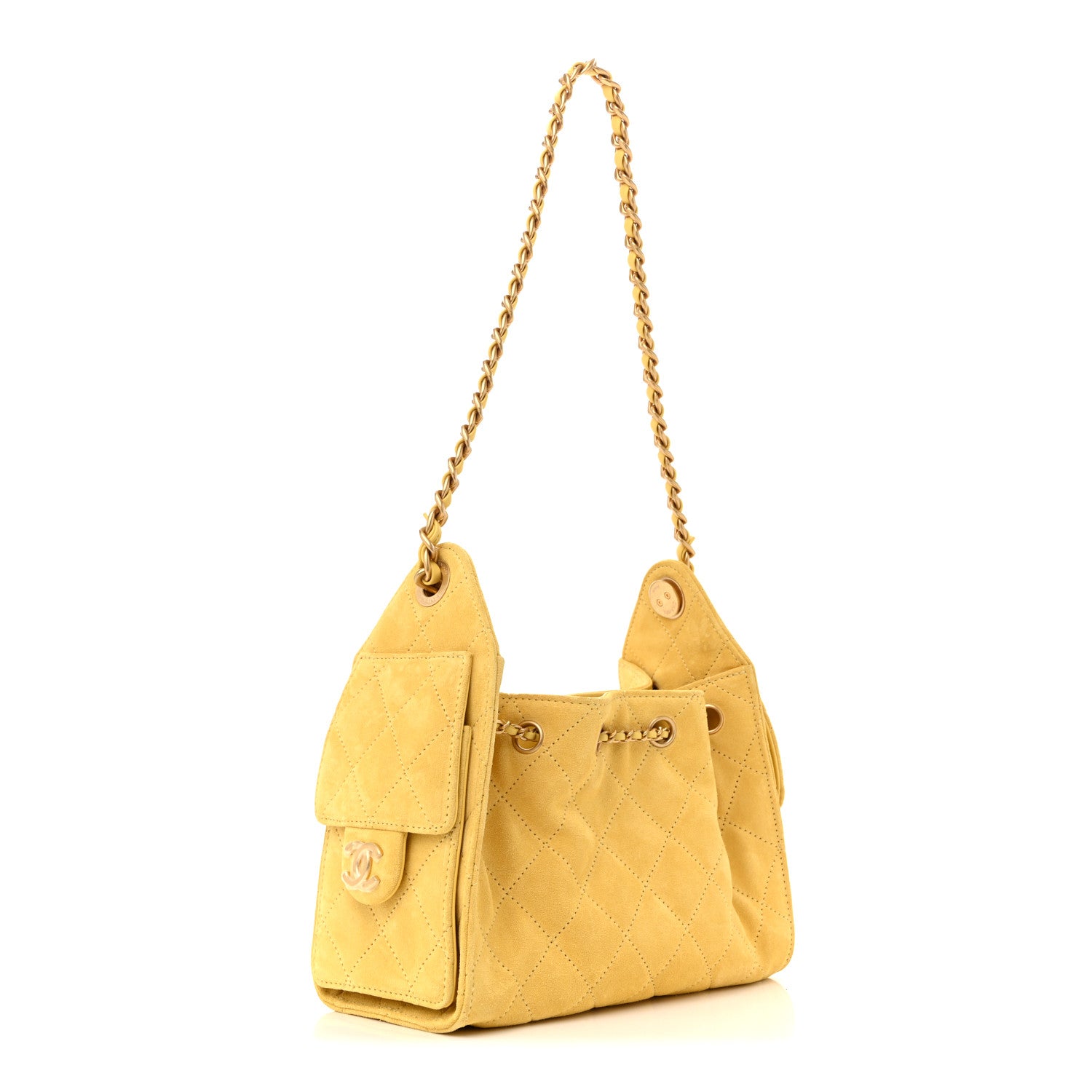 Chanel Suede Quilted Mini Chanel 25 Handbag - Rovelle Bags