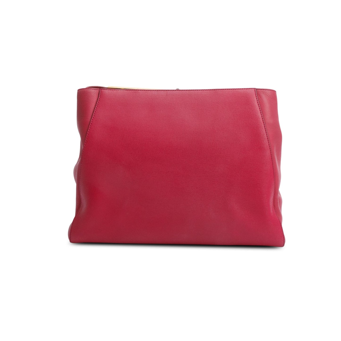 Fendi Red Vitello Elite Leather Medium 2Jours Tote