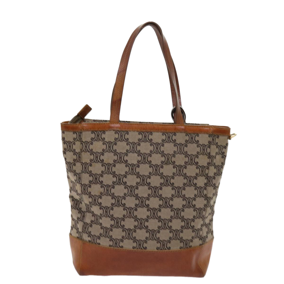 Luxury CELINE Macadam Canvas Tote Bag Beige 63249
