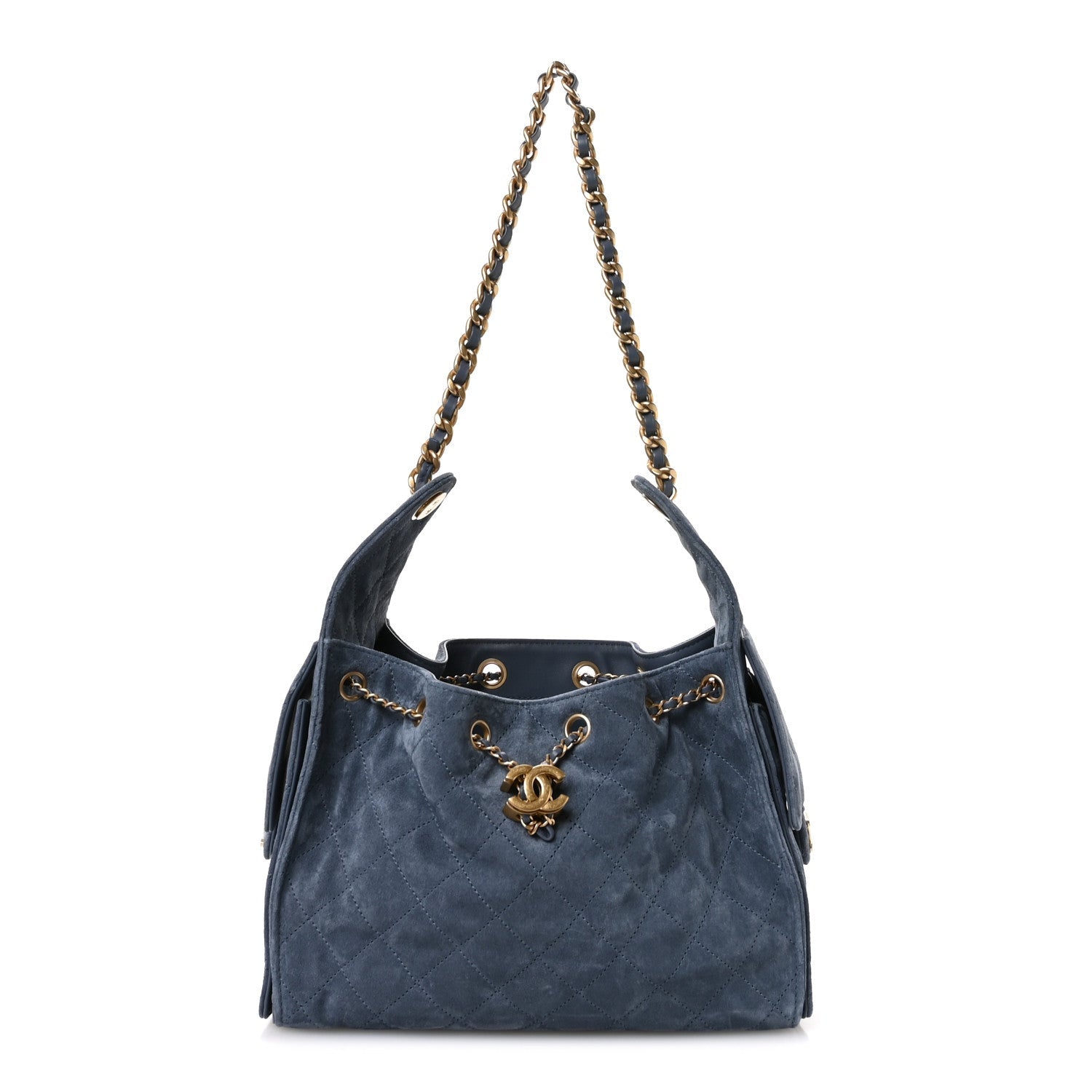 Chanel Suede Quilted Small Chanel 25 Handbag - Rovelle Bags