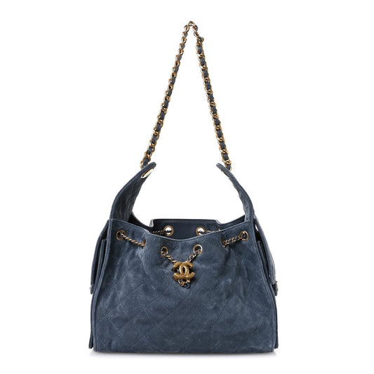 Chanel Suede Quilted Small Chanel 25 Handbag - Rovelle Bags