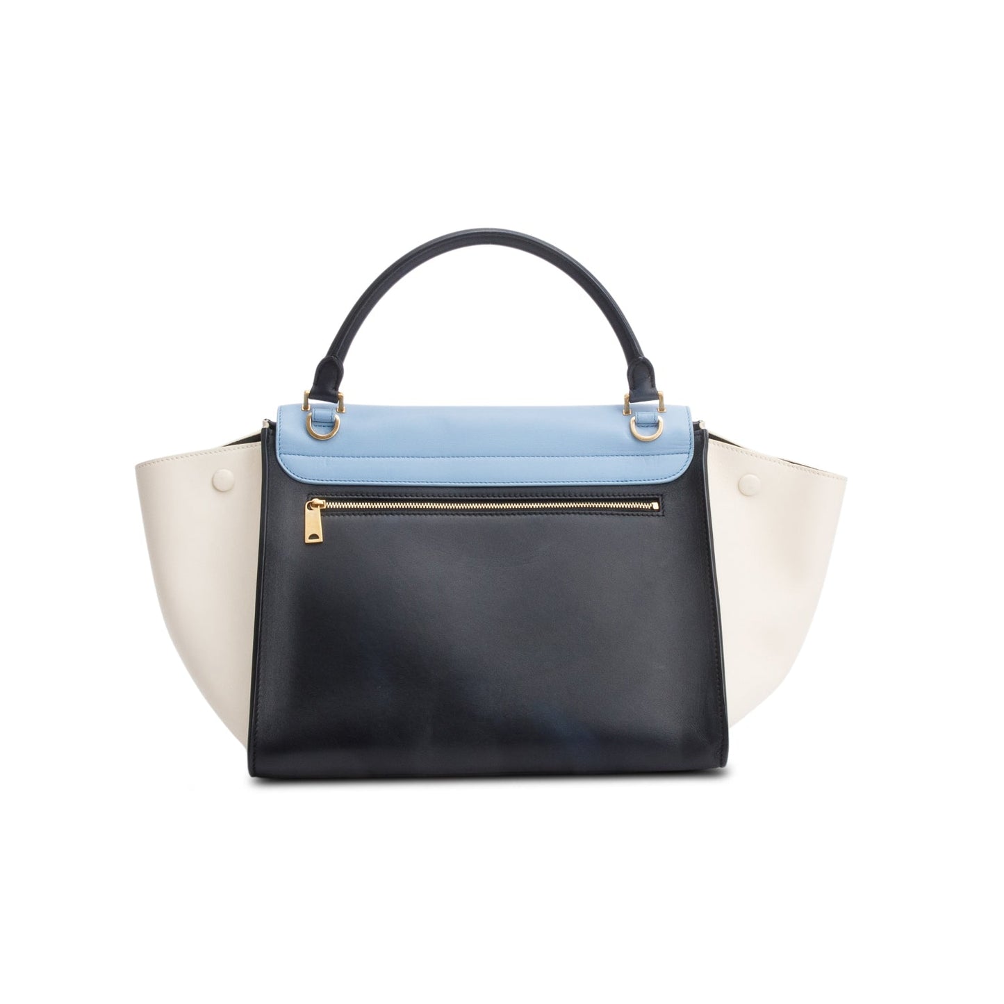 Celine Tricolor Calfskin Leather Medium Trapeze Bag