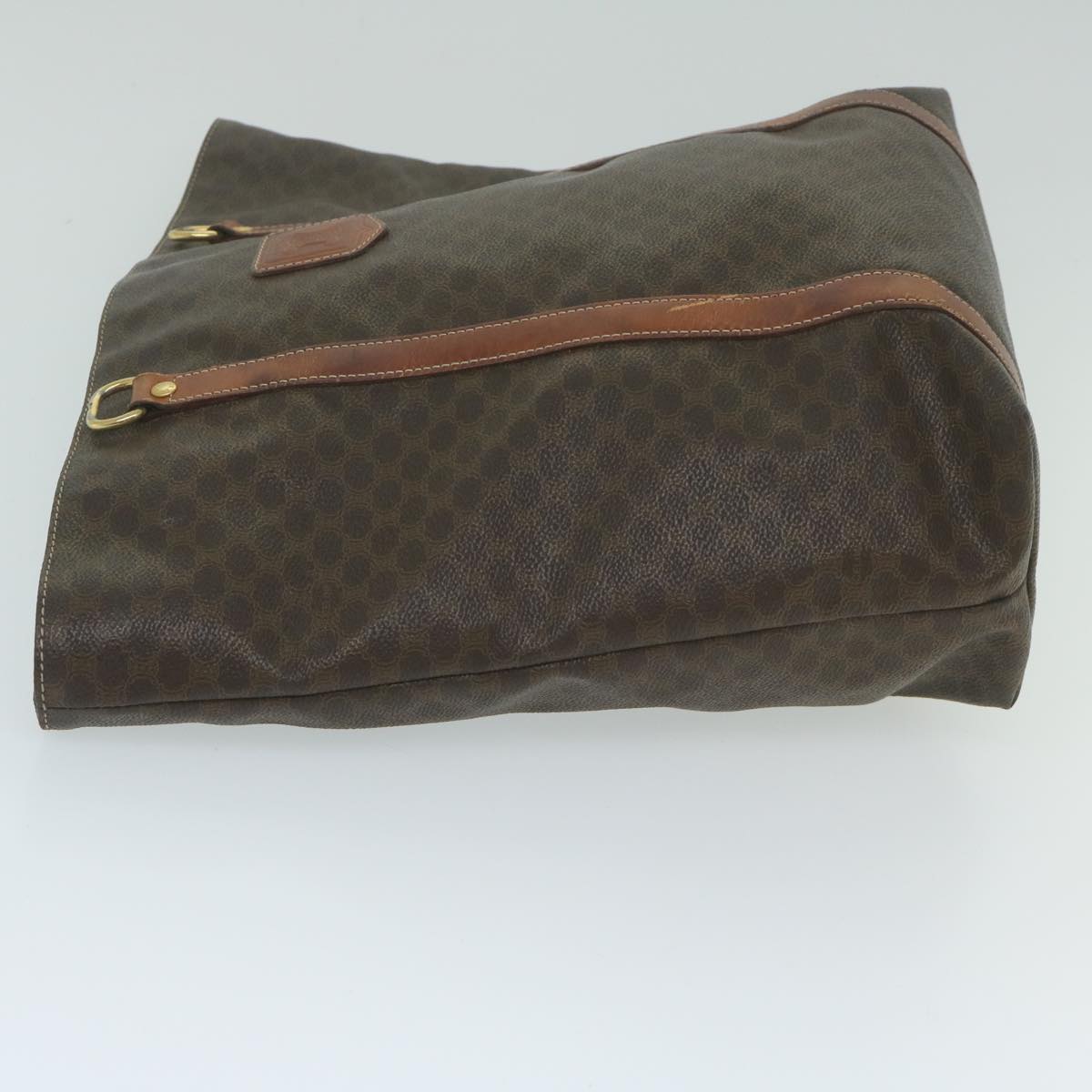 Luxury CELINE Macadam Canvas Tote Bag PVC Leather Brown 63637