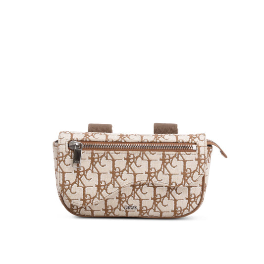 Christian Dior 2021 x Cactus Jack Beige Oblique Saddle Arm Pouch