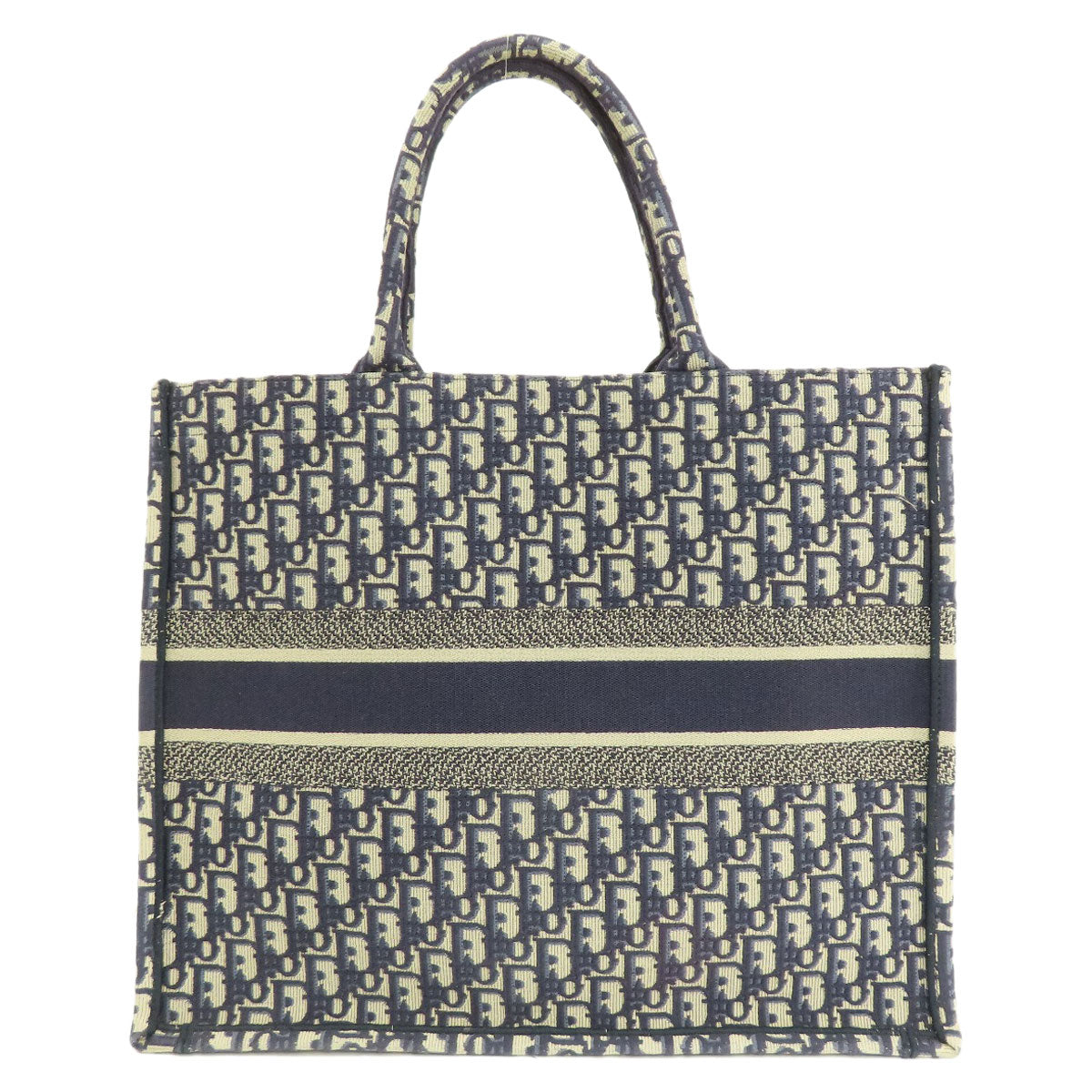 Christian Dior Tote Bag canvas Navy book tote large Women