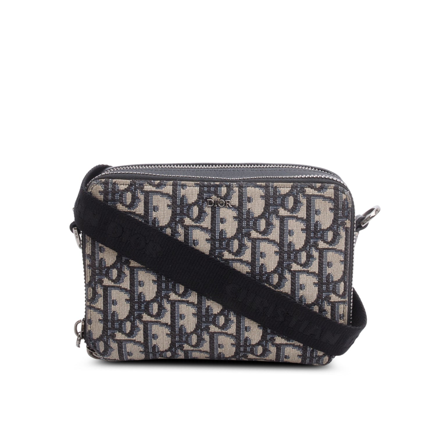 Christion Dior 2020 Oblique Jacquard Zipped Pouch Crossbody
