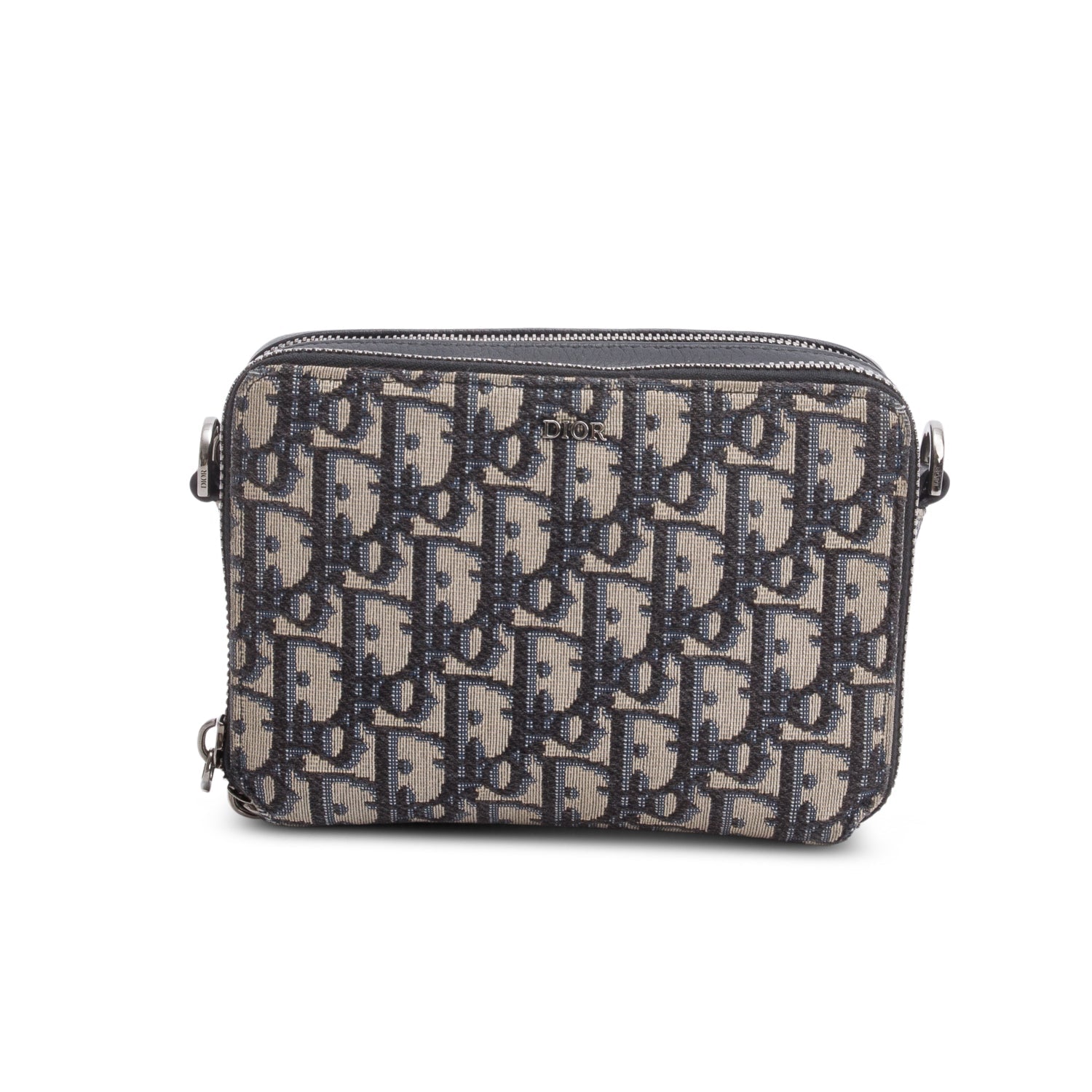 Christion Dior 2020 Oblique Jacquard Zipped Pouch Crossbody