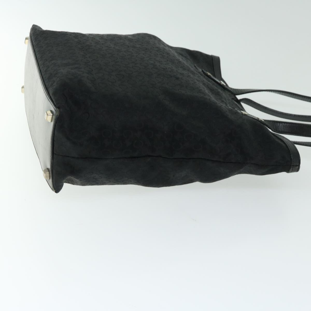 Luxury CELINE C Macadam Canvas Tote Bag Black 66820