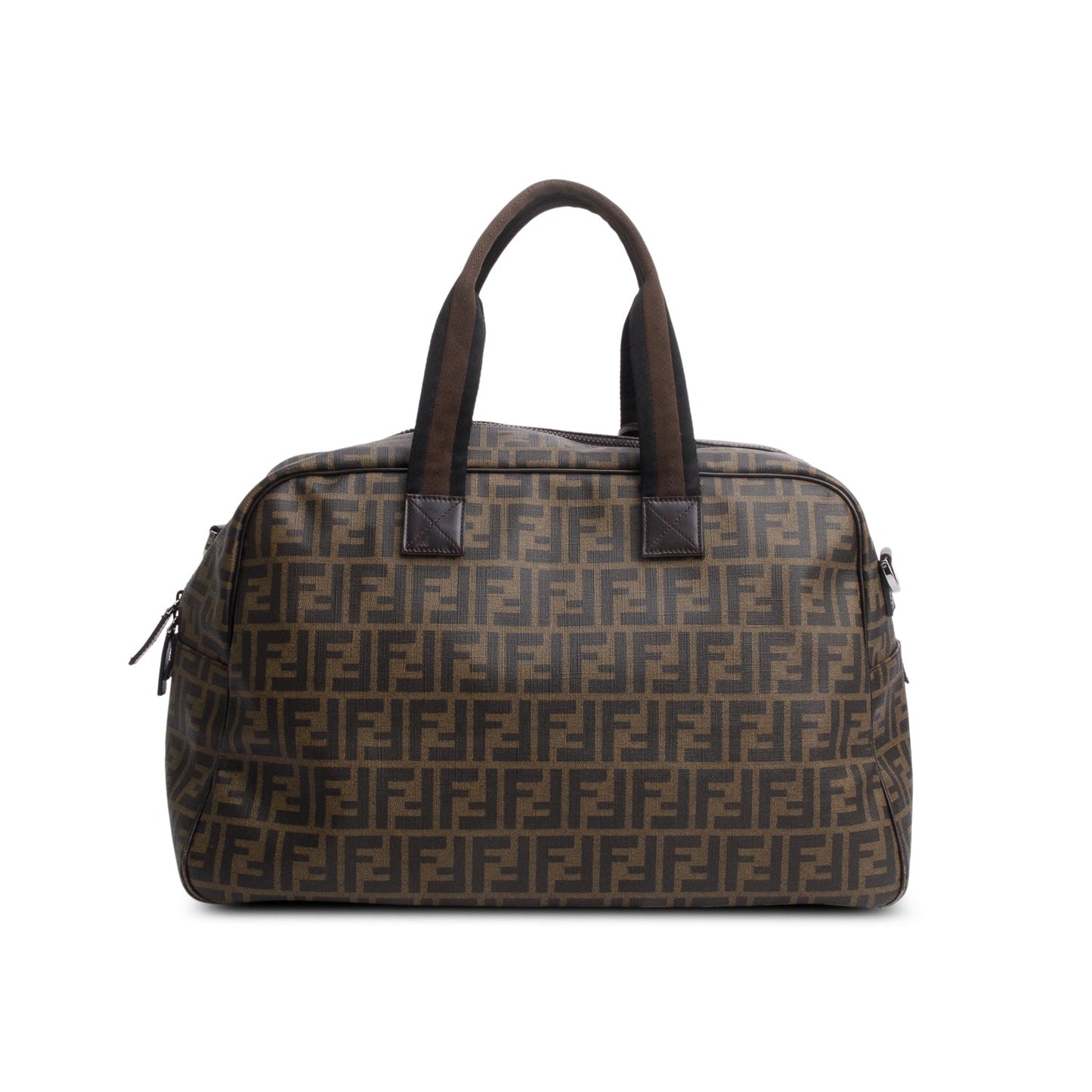 Fendi Brown FF Zucca Coated Canvas Duffle Bag