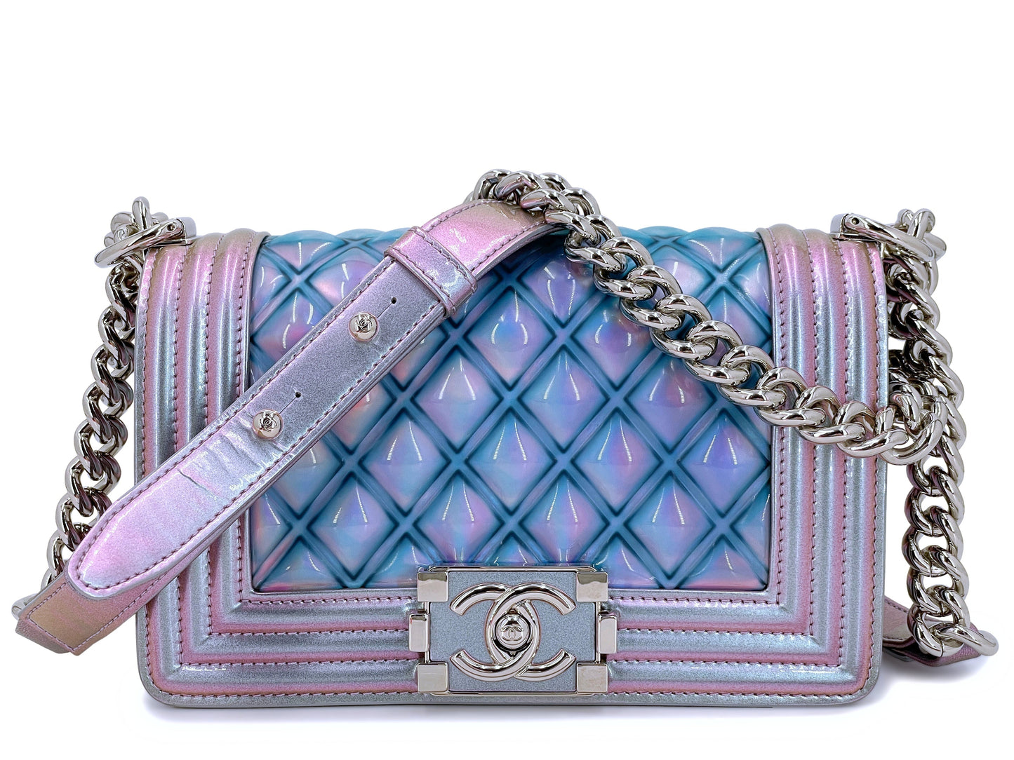 Chanel 18S Purple Mermaid Iridescent Water Flap Bag - Rovelle Bags
