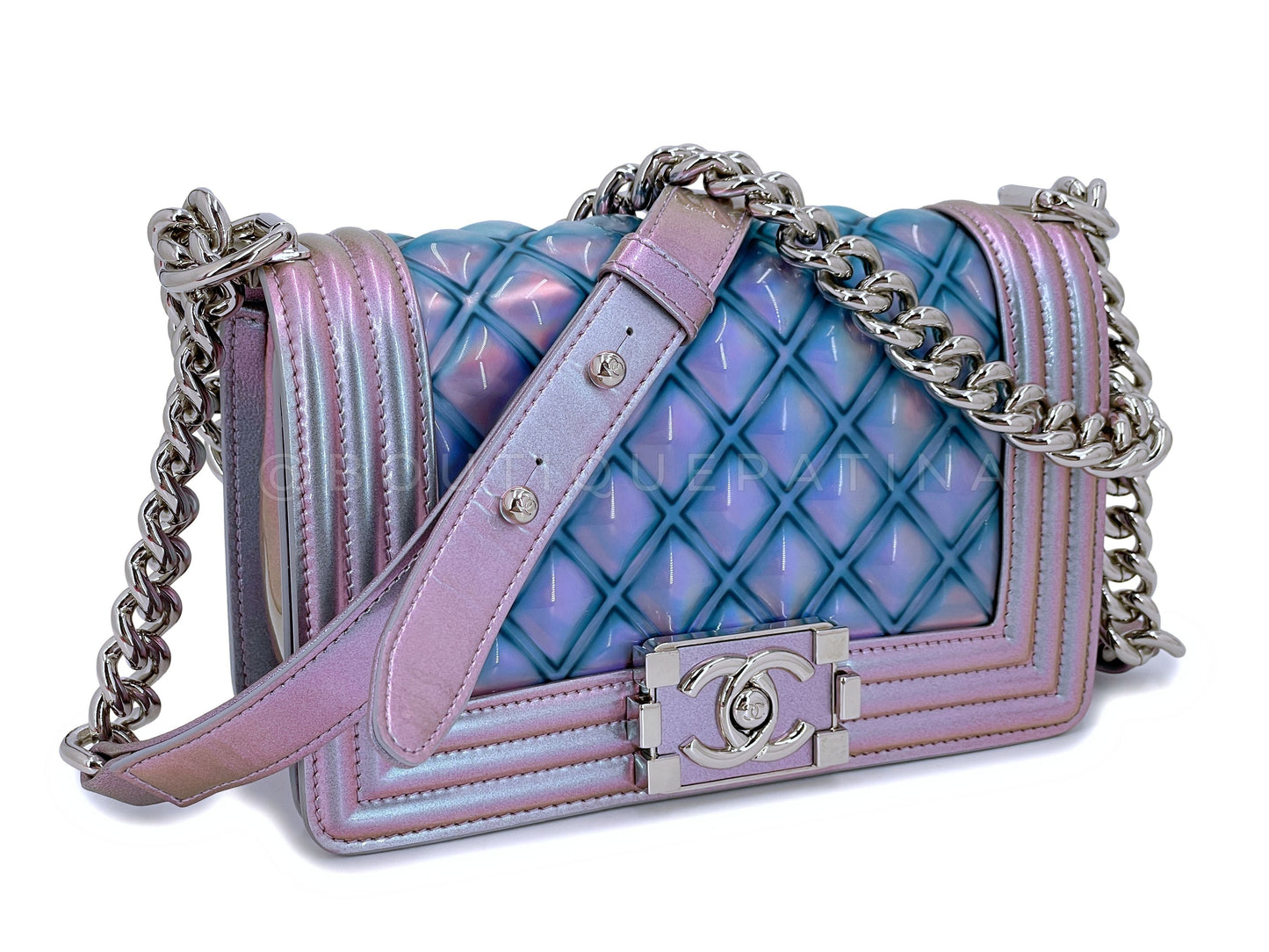 Chanel 18S Purple Mermaid Iridescent Water Flap Bag - Rovelle Bags