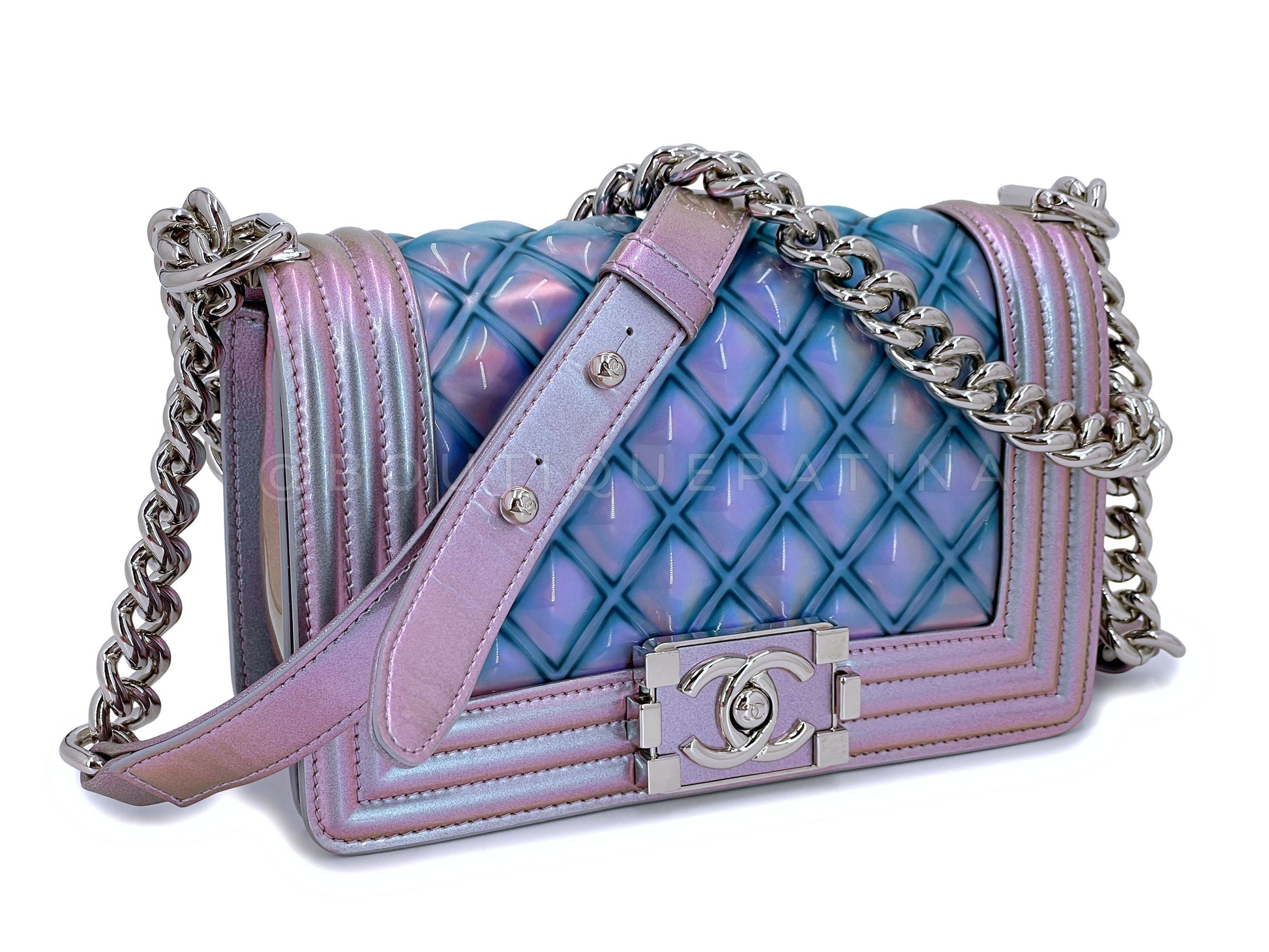 Chanel 18S Purple Mermaid Iridescent Water Flap Bag - Rovelle Bags