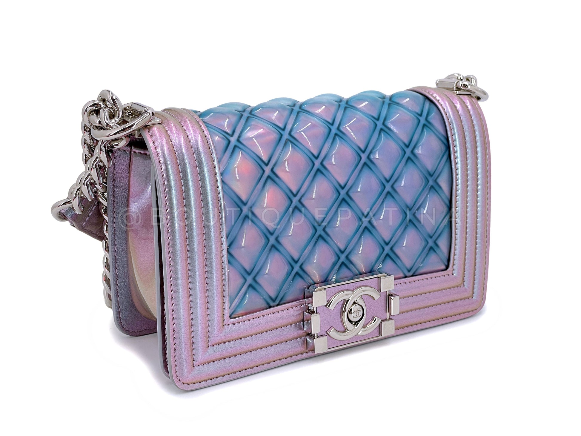 Chanel 18S Purple Mermaid Iridescent Water Flap Bag - Rovelle Bags