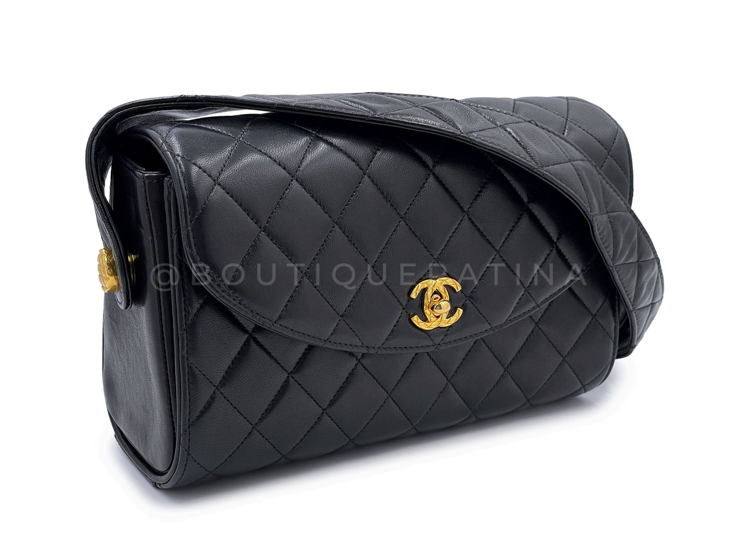 Chanel Rare Chanel 1991 Lambskin Crossbody Crossbody Bag - Rovelle Bags