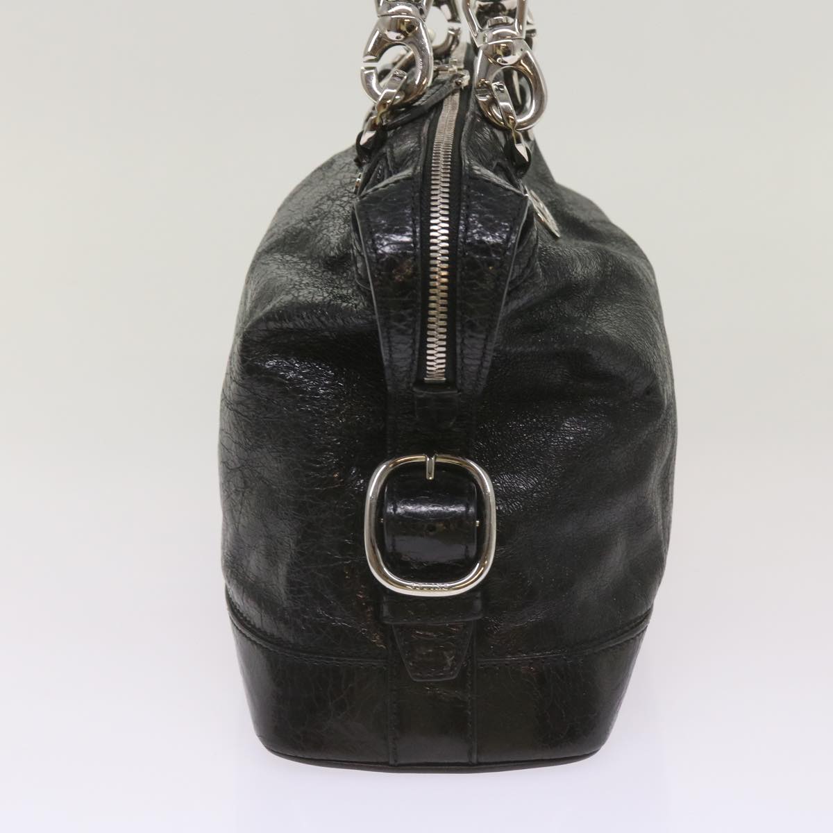 Luxury CELINE Hand Bag Leather Black 67072