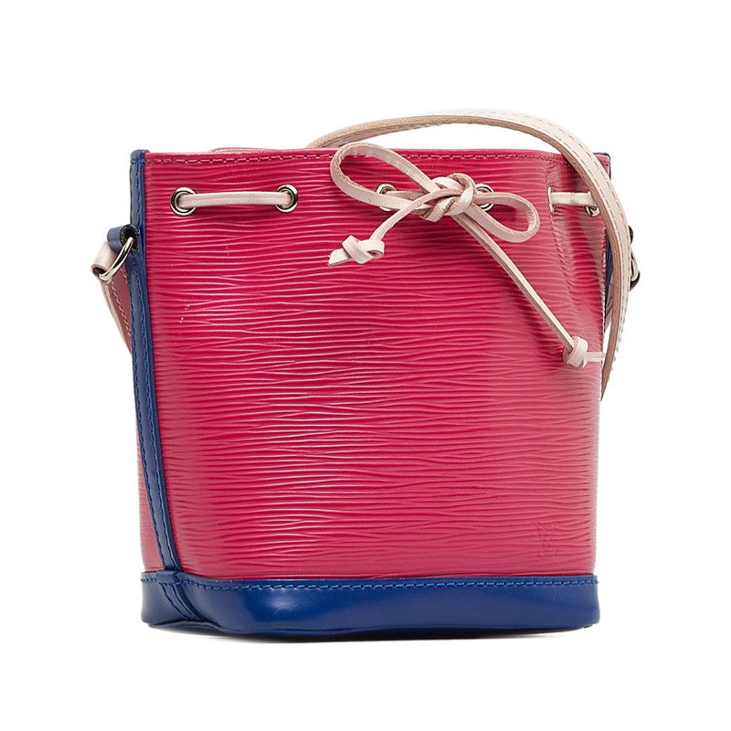 Louis Vuitton Epic Nano Noe Slipper Shoulder Bag M42502 Hot Pink Blue Leather Louis Vuitton