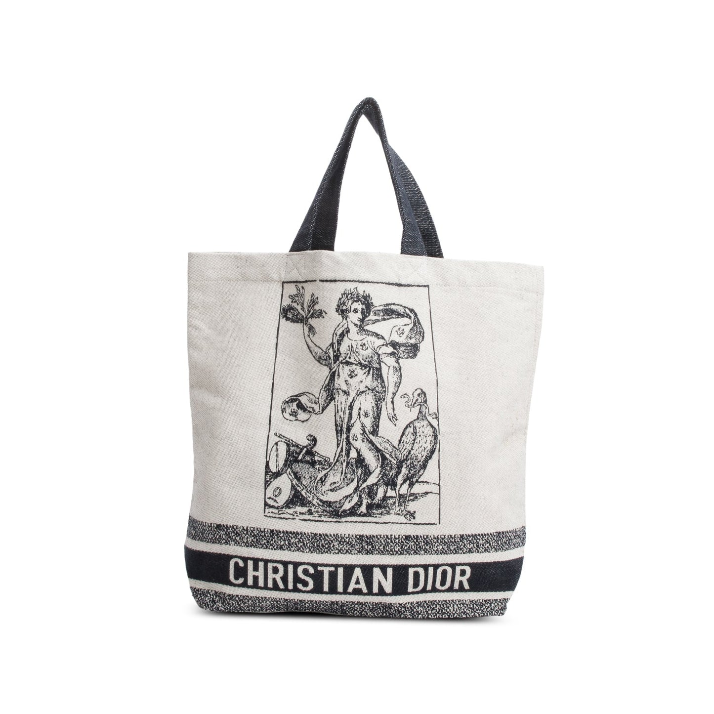 Christian Dior Beige Canvas Cruise 2021 Tote Bag