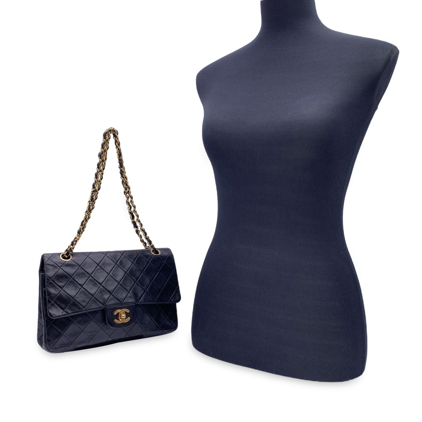 Chanel Black Quilted Timeless Classic 2.55 Shoulder Bag - Rovelle Bags