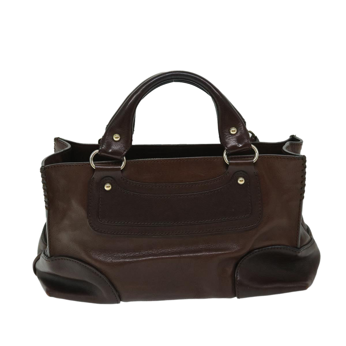 Luxury CELINE Hand Bag Leather Brown 68027